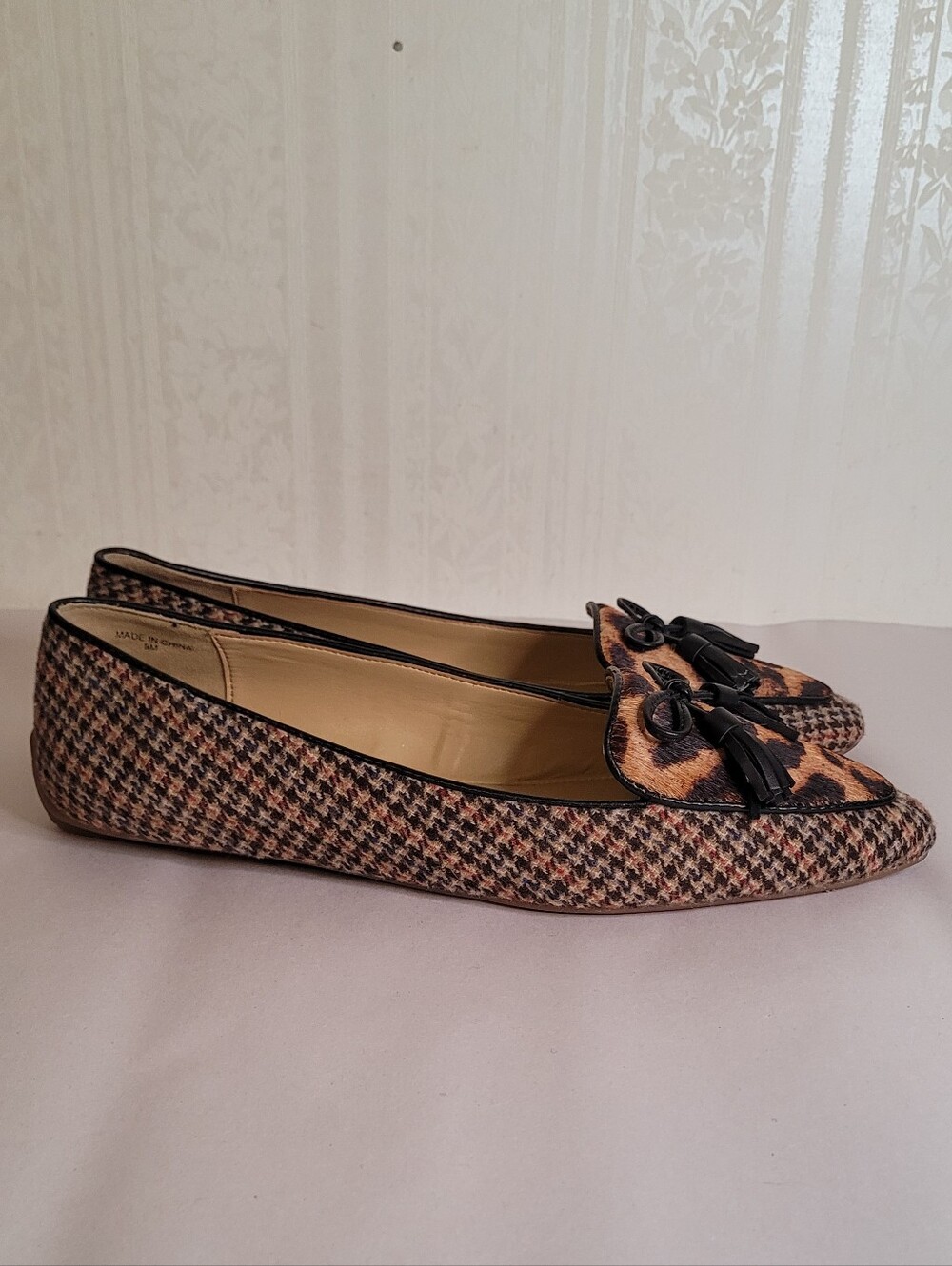 Talbots Houndstooth Tassel Driving Loafers - Picture 2 of 10
